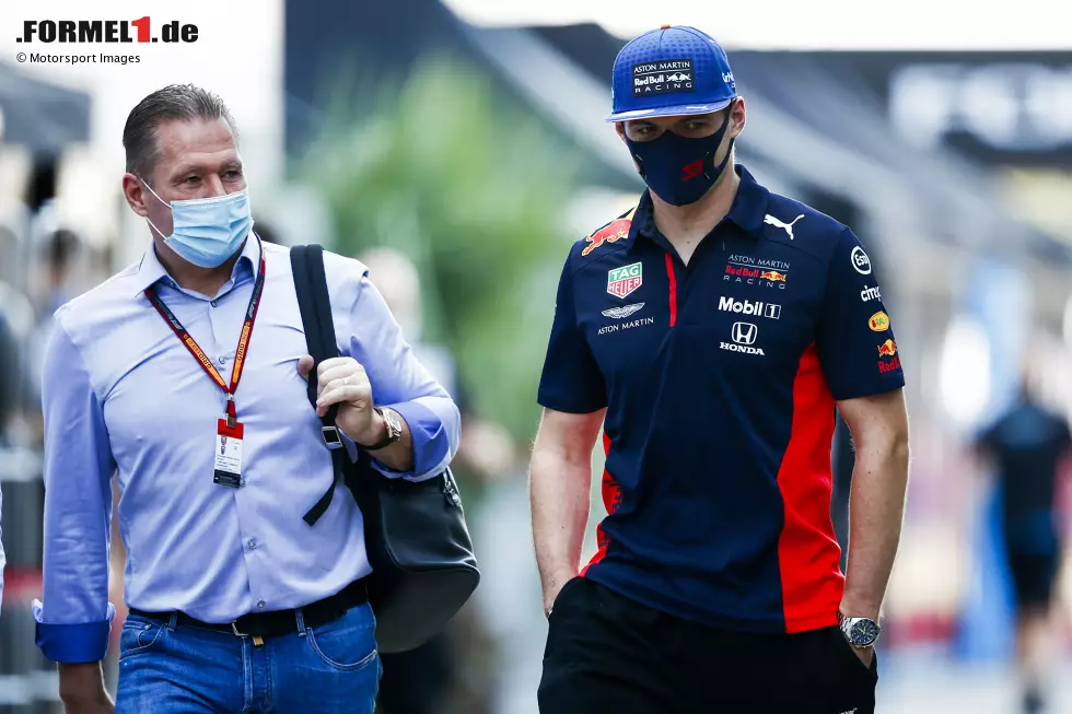 Foto zur News: Max Verstappen (Red Bull) und Jos Verstappen