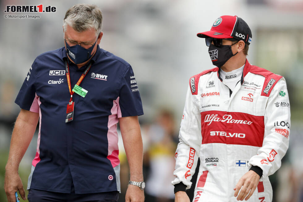 Foto zur News: Otmar Szafnauer und Kimi Räikkönen (Alfa Romeo)