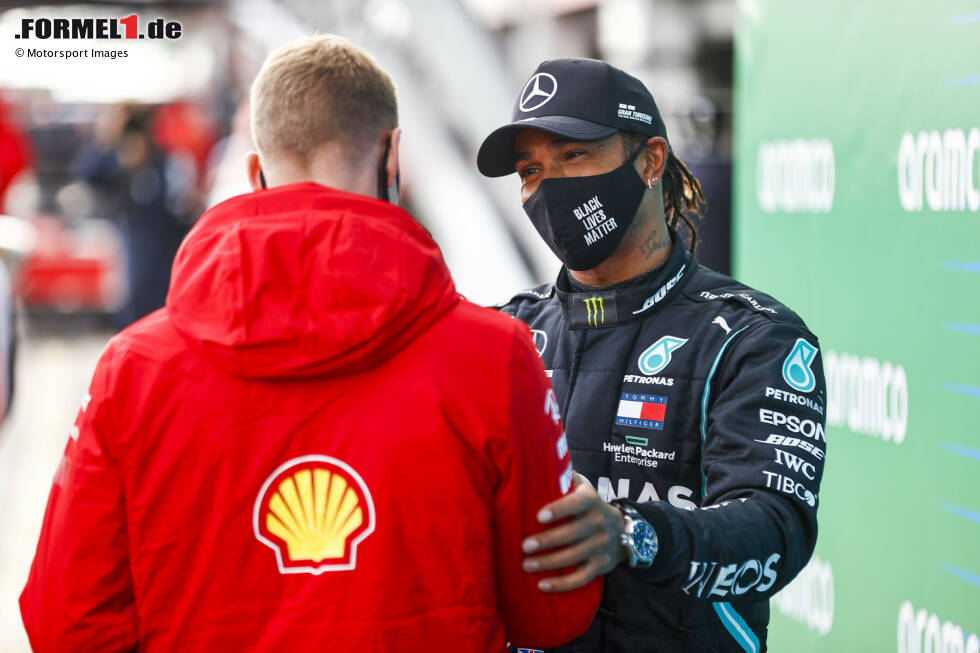 Foto zur News: Mick Schumacher und Lewis Hamilton (Mercedes)
