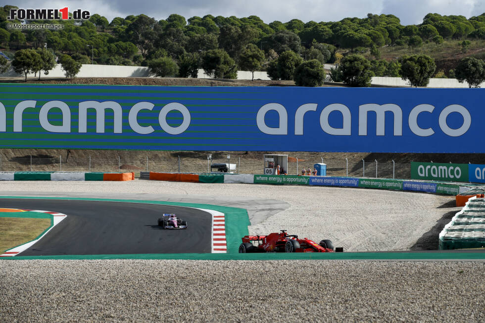 Foto zur News: Sebastian Vettel (Ferrari) und Lance Stroll