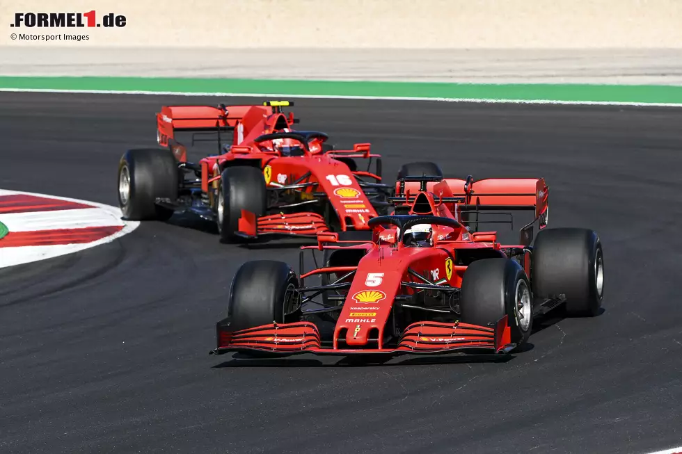 Foto zur News: Sebastian Vettel (Ferrari) und Charles Leclerc (Ferrari)