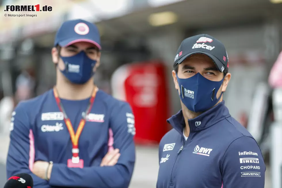 Foto zur News: Lance Stroll (Racing Point) und Sergio Perez (Racing Point)