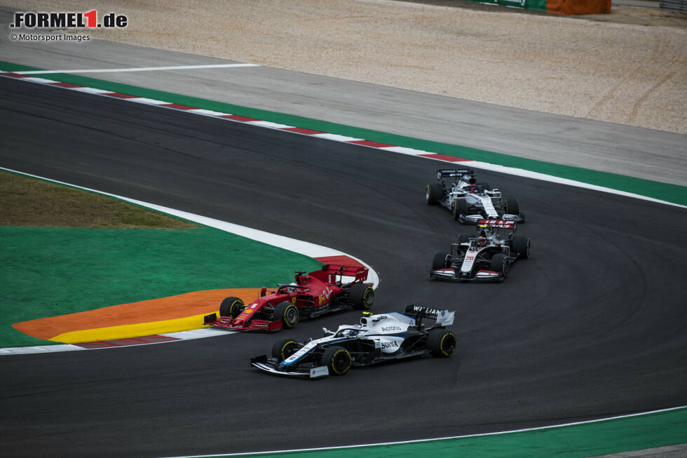 Nicholas Latifi (Williams), Sebastian Vettel (Ferrari), Kevin Magnussen (Haas) und Daniil Kwjat (AlphaTauri) Nicholas Latifi (Williams), Sebastian Vettel (Ferrari), Kevin Magnussen (Haas) und Daniil Kwjat (AlphaTauri)