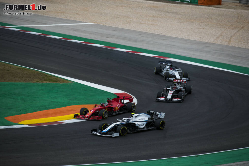 Foto zur News: Nicholas Latifi (Williams), Sebastian Vettel (Ferrari), Kevin Magnussen (Haas) und Daniil Kwjat (AlphaTauri)