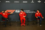 Foto zur News: Sebastian Vettel (Ferrari), Mattia Binotto und Charles Leclerc (Ferrari)
