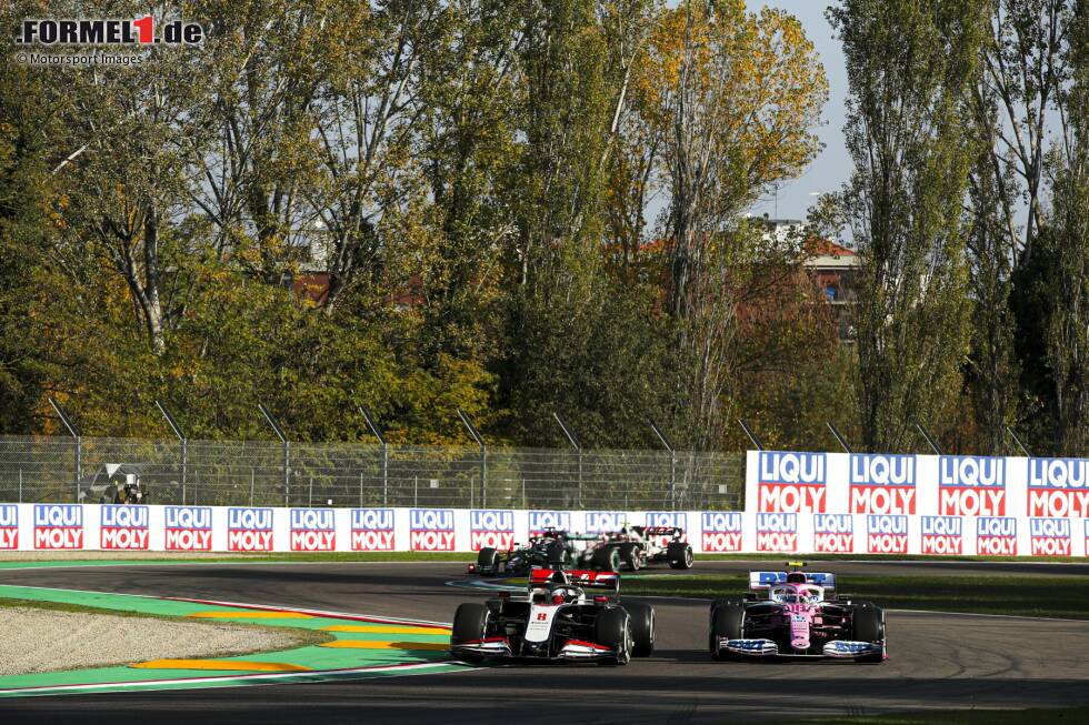 Foto zur News: Romain Grosjean (Haas) und Lance Stroll (Racing Point)
