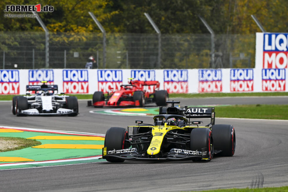 Foto zur News: Daniel Ricciardo (Renault), Pierre Gasly (AlphaTauri) und Charles Leclerc (Ferrari)