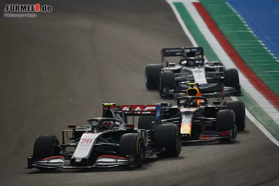 Foto zur News: Kevin Magnussen (Haas), Alexander Albon (Red Bull) und Daniil Kwjat (AlphaTauri)