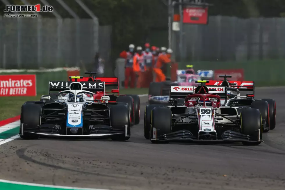 Foto zur News: Antonio Giovinazzi (Alfa Romeo) und Nicholas Latifi (Williams)