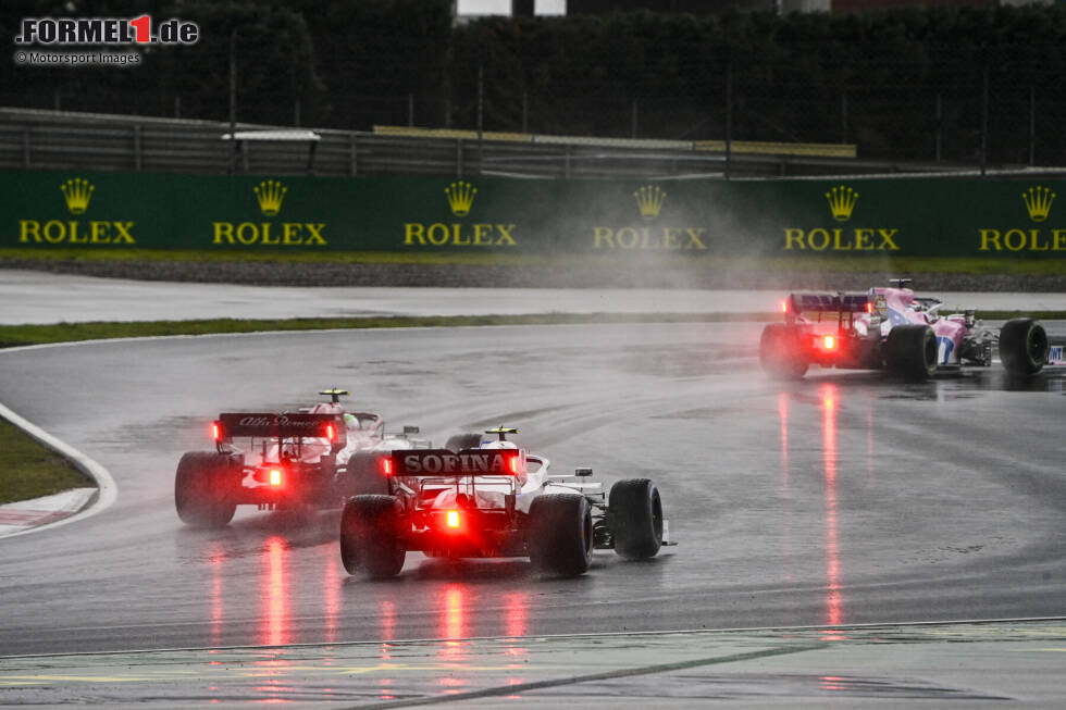 Foto zur News: Sergio Perez (Racing Point), Antonio Giovinazzi (Alfa Romeo) und Nicholas Latifi (Williams)