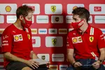 Foto zur News: Sebastian Vettel (Ferrari) und Charles Leclerc (Ferrari)