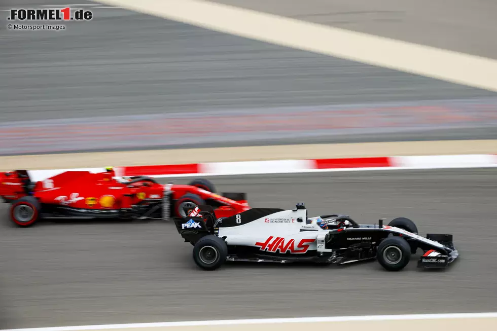 Foto zur News: Romain Grosjean (Haas) und Charles Leclerc (Ferrari)