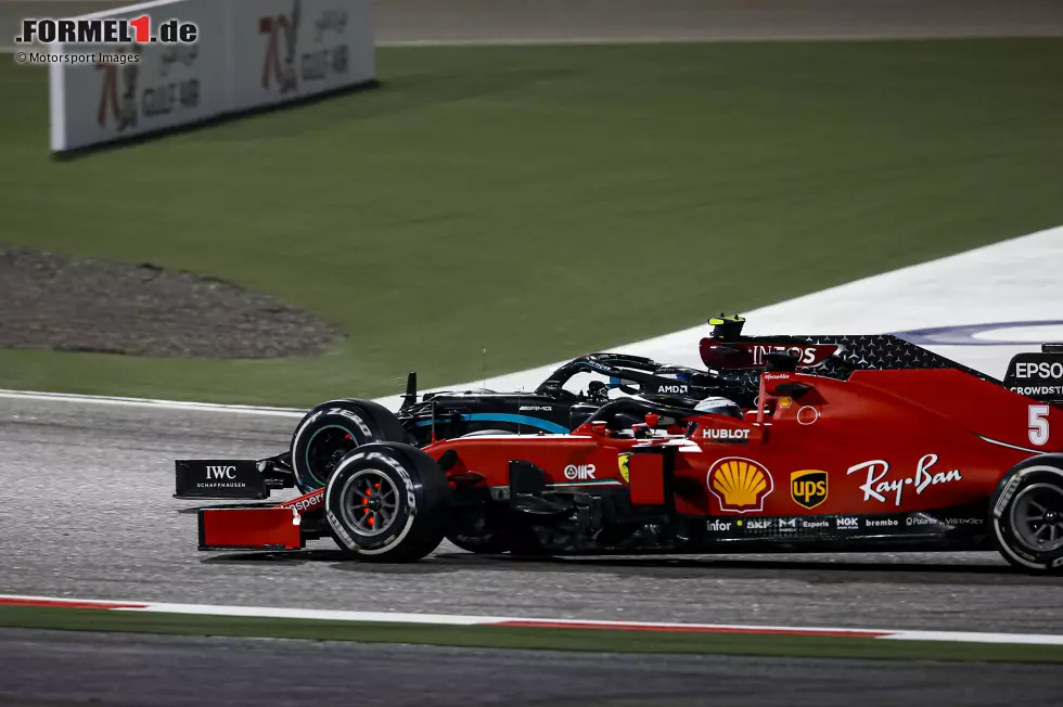 Foto zur News: Valtteri Bottas (Mercedes) und Sebastian Vettel (Ferrari)