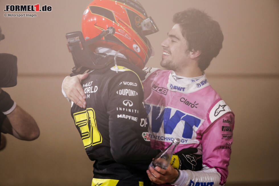 Foto zur News: Esteban Ocon (Renault) und Lance Stroll (Racing Point)