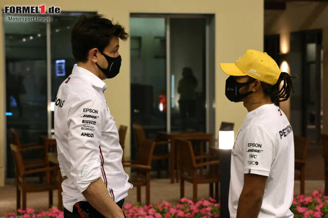 Toto Wolff und Lewis Hamilton (Mercedes) 