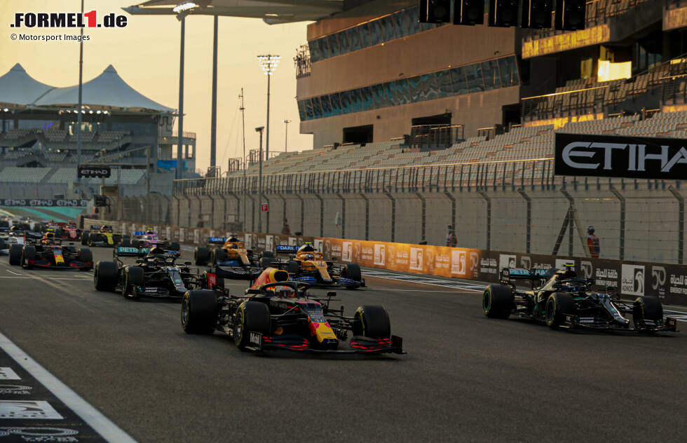 Foto zur News: Max Verstappen (Red Bull), Valtteri Bottas (Mercedes), Lewis Hamilton (Mercedes), Lando Norris (McLaren) und Alexander Albon (Red Bull)