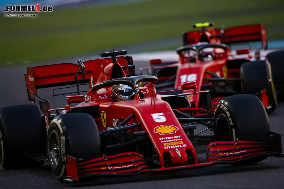 Foto zur News: Sebastian Vettel (Ferrari) und Charles Leclerc (Ferrari)