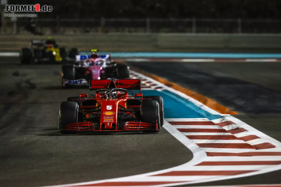 Foto zur News: Sebastian Vettel (Ferrari) und Lance Stroll (Racing Point)