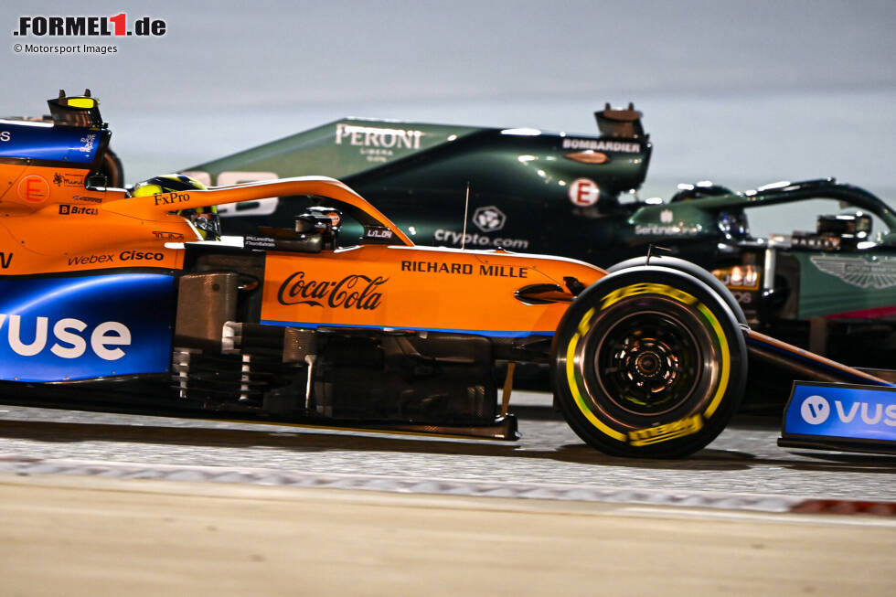 Foto zur News: Lando Norris (McLaren) und Lance Stroll (Aston Martin)