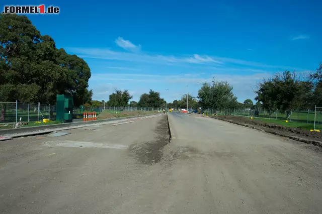 Foto zur News: Umbauarbeiten im Albert Park in Melbourne