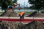 Foto zur News: Umbauarbeiten im Albert Park in Melbourne