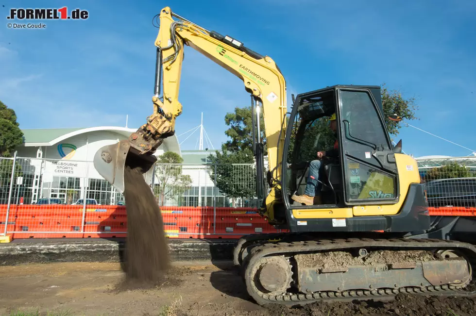 Foto zur News: Umbauarbeiten im Albert Park in Melbourne