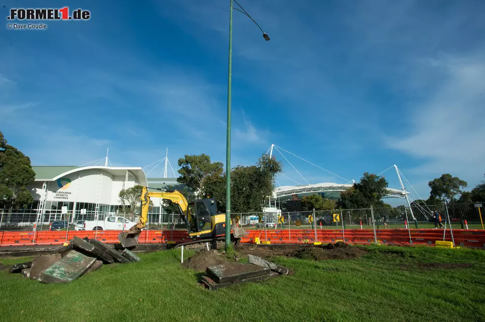 Foto zur News: Umbauarbeiten im Albert Park in Melbourne