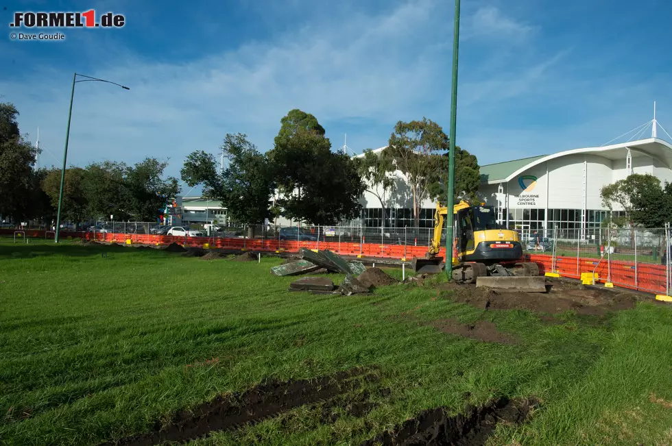 Foto zur News: Umbauarbeiten im Albert Park in Melbourne