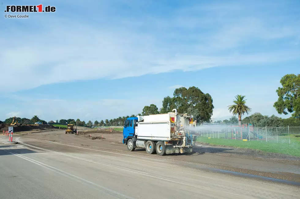 Foto zur News: Umbauarbeiten im Albert Park in Melbourne