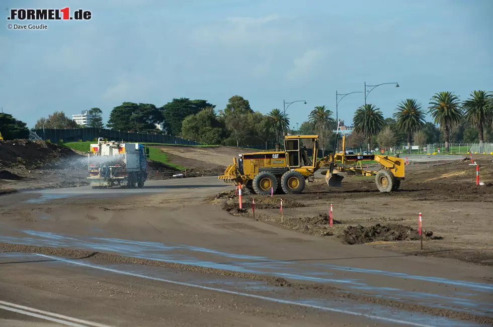 Foto zur News: Umbauarbeiten im Albert Park in Melbourne