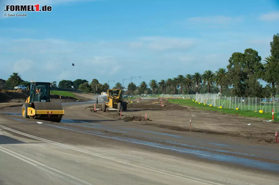 Foto zur News: Umbauarbeiten im Albert Park in Melbourne