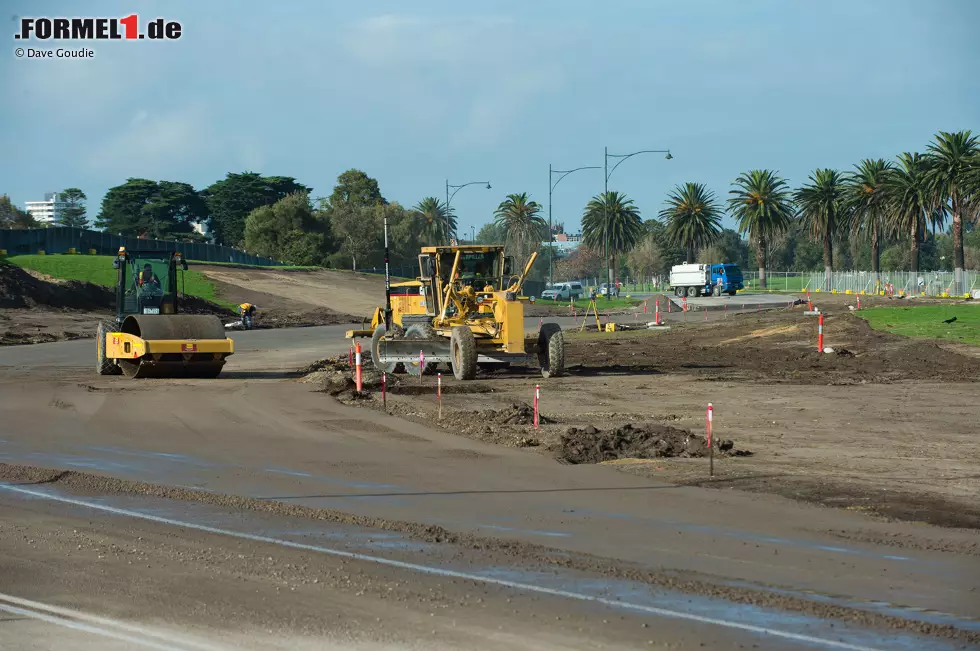 Foto zur News: Umbauarbeiten im Albert Park in Melbourne