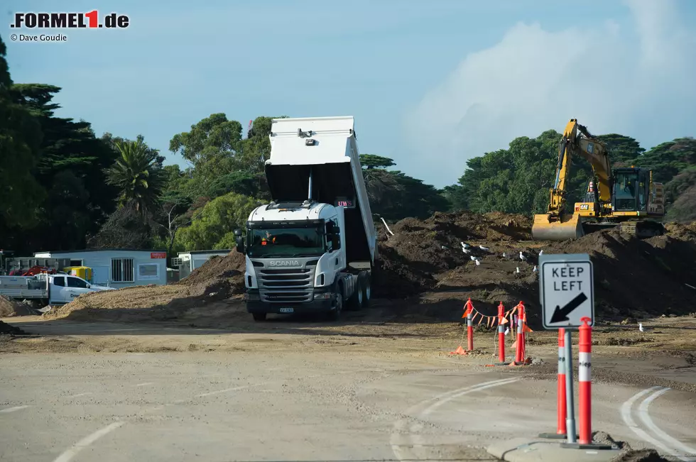 Foto zur News: Umbauarbeiten im Albert Park in Melbourne