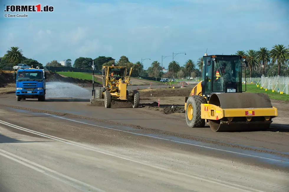 Foto zur News: Umbauarbeiten im Albert Park in Melbourne