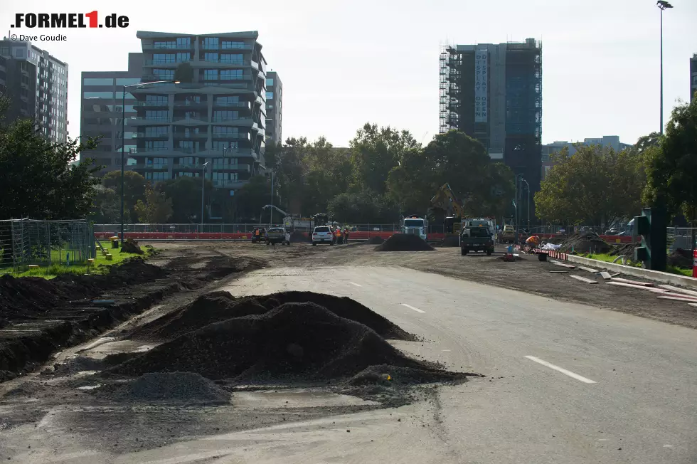 Foto zur News: Umbauarbeiten im Albert Park in Melbourne