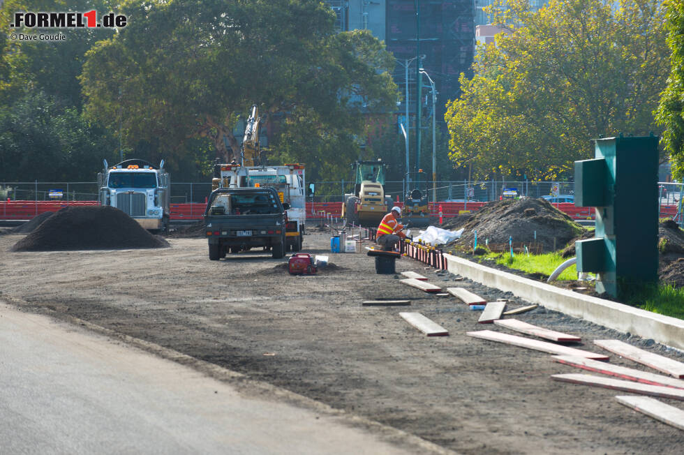 Foto zur News: Umbauarbeiten im Albert Park in Melbourne