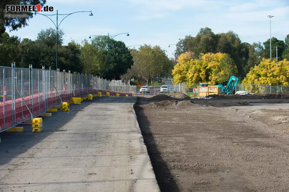 Foto zur News: Umbauarbeiten im Albert Park in Melbourne