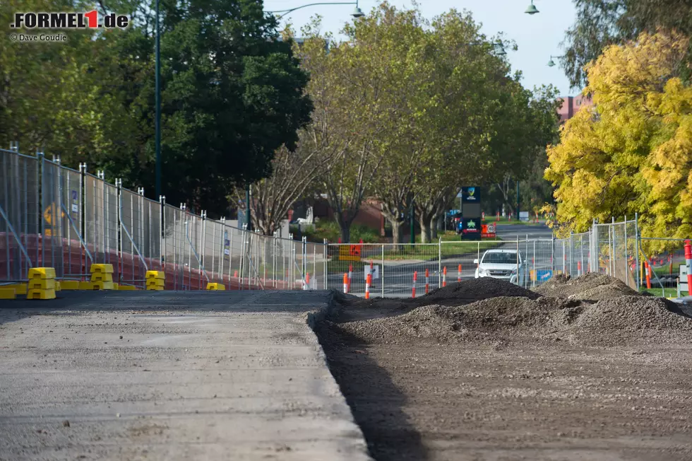 Foto zur News: Umbauarbeiten im Albert Park in Melbourne