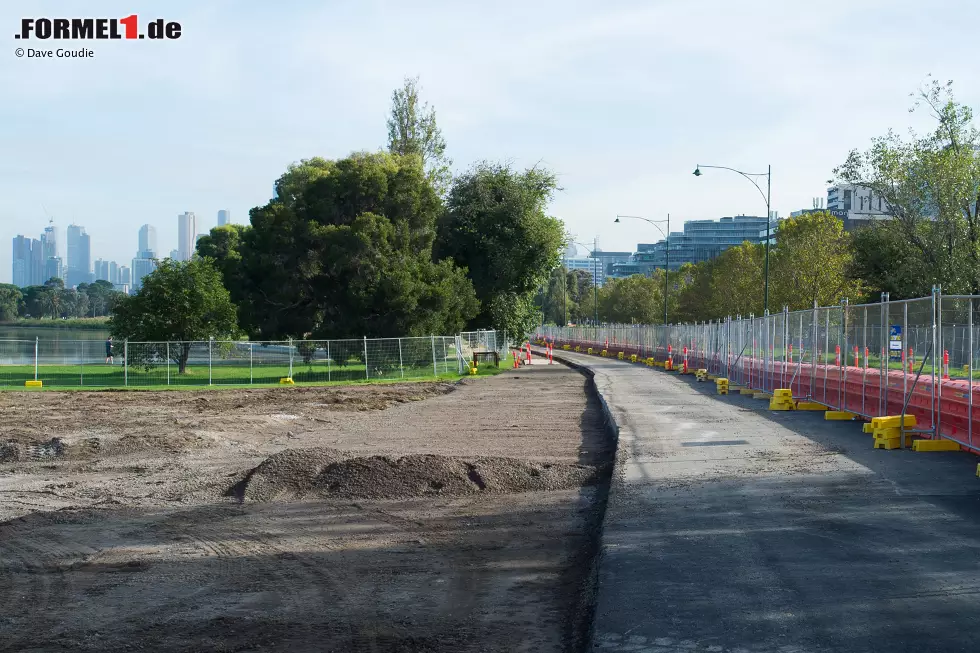 Foto zur News: Umbauarbeiten im Albert Park in Melbourne