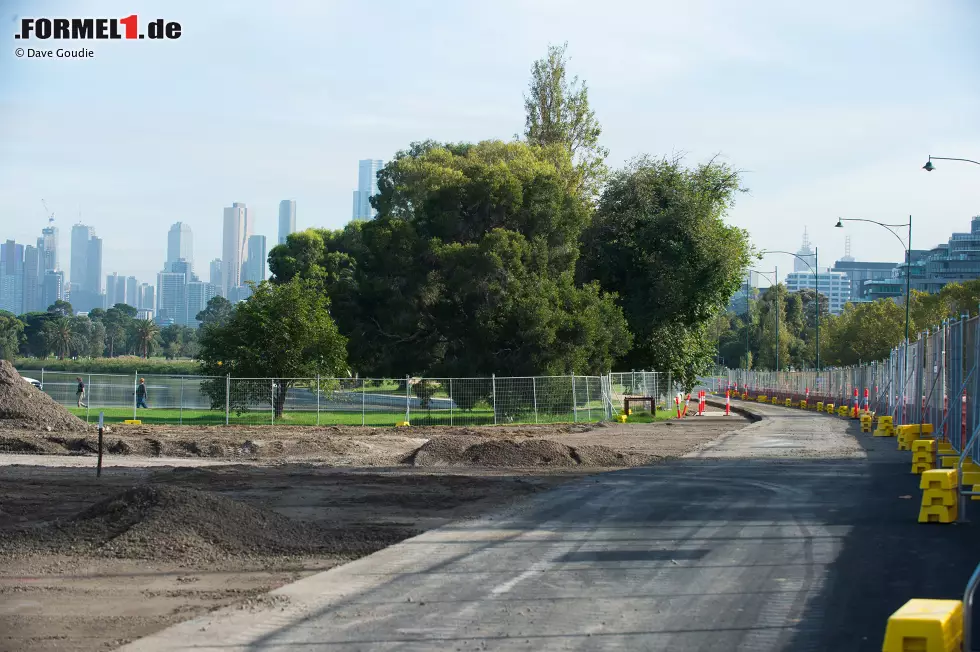 Foto zur News: Umbauarbeiten im Albert Park in Melbourne