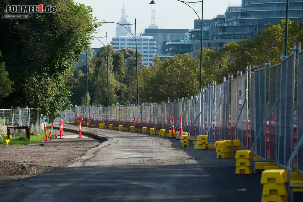 Foto zur News: Umbauarbeiten im Albert Park in Melbourne