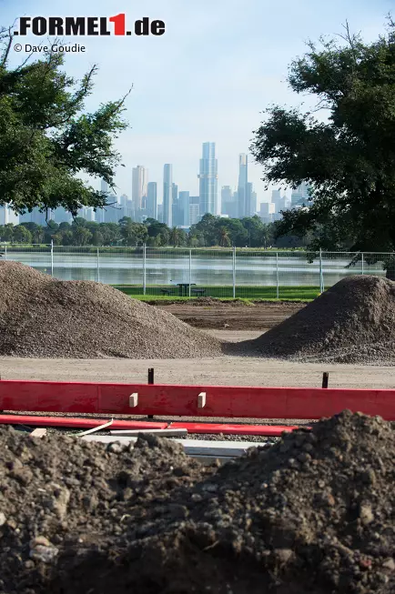 Foto zur News: Umbauarbeiten im Albert Park in Melbourne