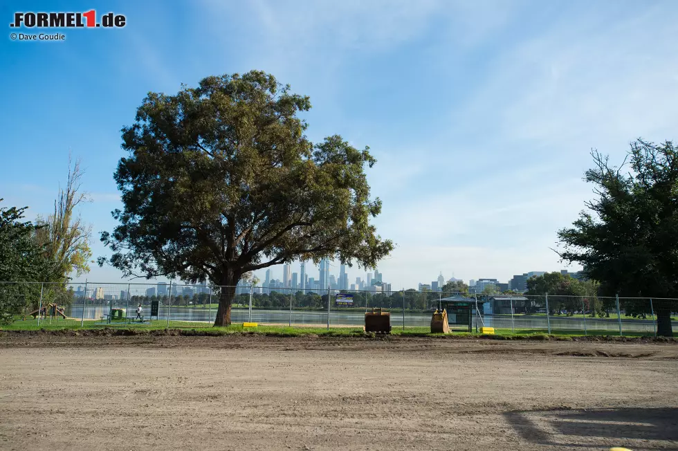 Foto zur News: Umbauarbeiten im Albert Park in Melbourne