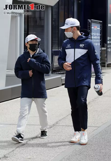 Foto zur News: Yuki Tsunoda (AlphaTauri) und Pierre Gasly (AlphaTauri)