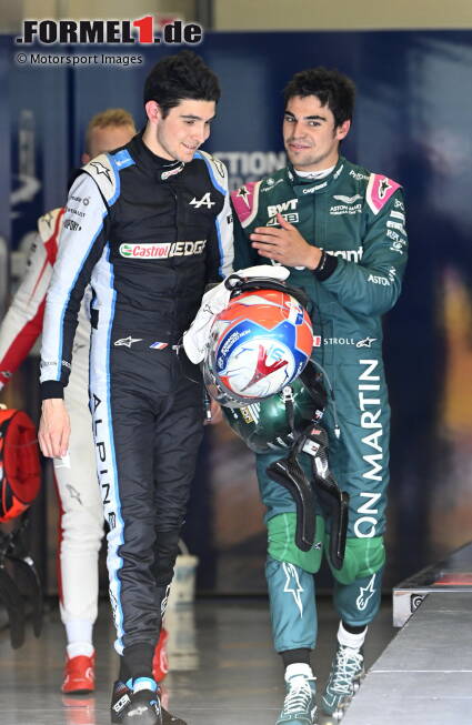 Foto zur News: Esteban Ocon (Alpine) und Lance Stroll (Aston Martin)