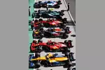 Foto zur News: Lando Norris (McLaren), Carlos Sainz (Ferrari), Sergio Perez (Red Bull), Charles Leclerc (Ferrari), Sebastian Vettel (Aston Martin) und Esteban Ocon (Alpine)