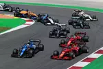 Foto zur News: Esteban Ocon (Alpine), Carlos Sainz (Ferrari), Charles Leclerc (Ferrari), Pierre Gasly (AlphaTauri), Sebastian Vettel (Aston Martin), Antonio Giovinazzi (Alfa Romeo) und George Russell (Williams)