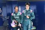 Foto zur News: Lance Stroll (Aston Martin) und Sebastian Vettel (Aston Martin)