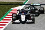 Foto zur News: George Russell (Williams) und Sebastian Vettel (Aston Martin)
