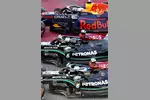 Foto zur News: Lewis Hamilton (Mercedes), Max Verstappen (Red Bull) und Valtteri Bottas (Mercedes)